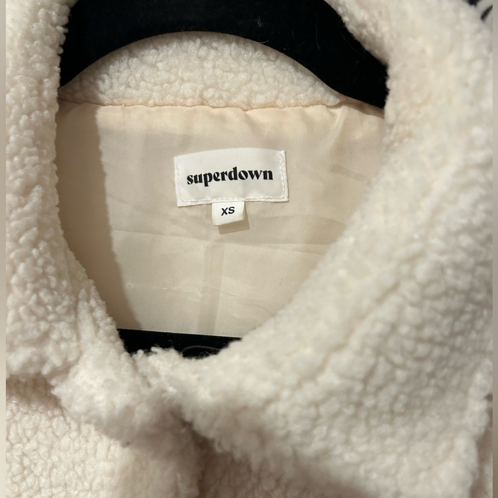 superdown Cream Teddy Jacket - Picture 4 of 6